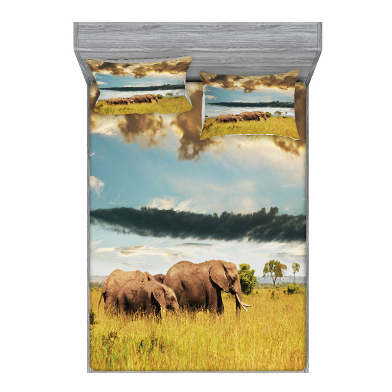 Microfiber Sheet Set, Queen Sheet Set with Fitted Sheet