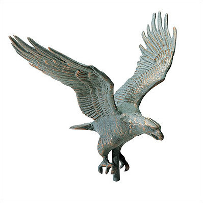 30" Full-Bodied Eagle Weathervane, Gold Bronze
