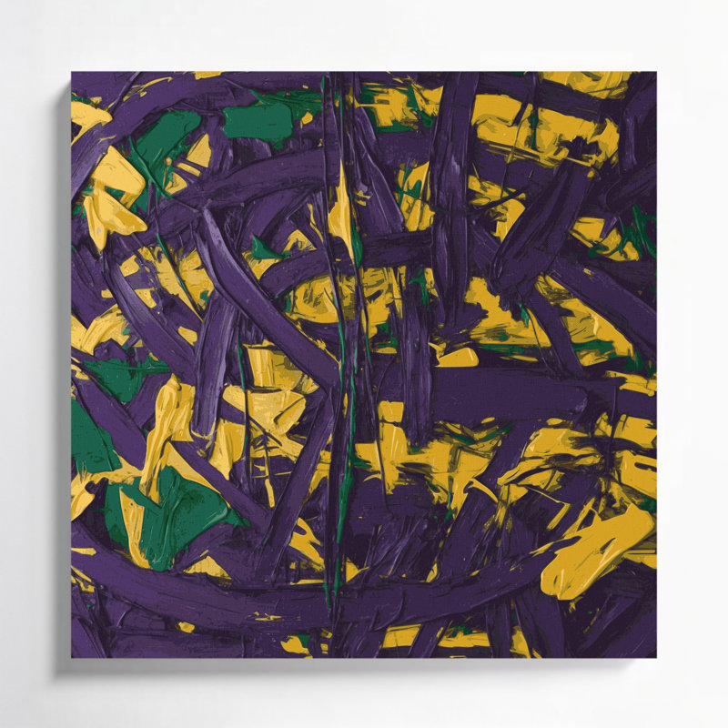 Art mural sur toile Neo Expressionism 54, H 12 po x l 12 po