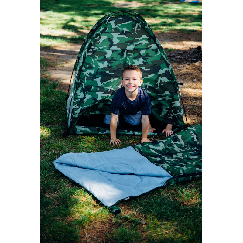 Tente de jeu 3 pièces Camo, Vert