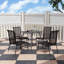 Square Steel Outdoor Patio Table - 80 cm W 80 cm D