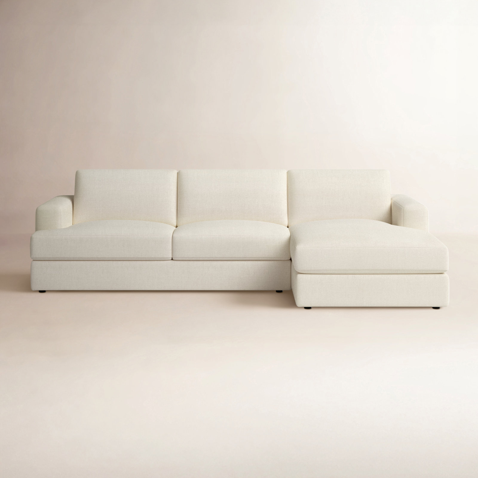 Cayden Sectional, Conversation Pearl Basketweave, Right Hand Facing
