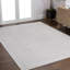 Tapis argenté / blanc Wolcott-891705448