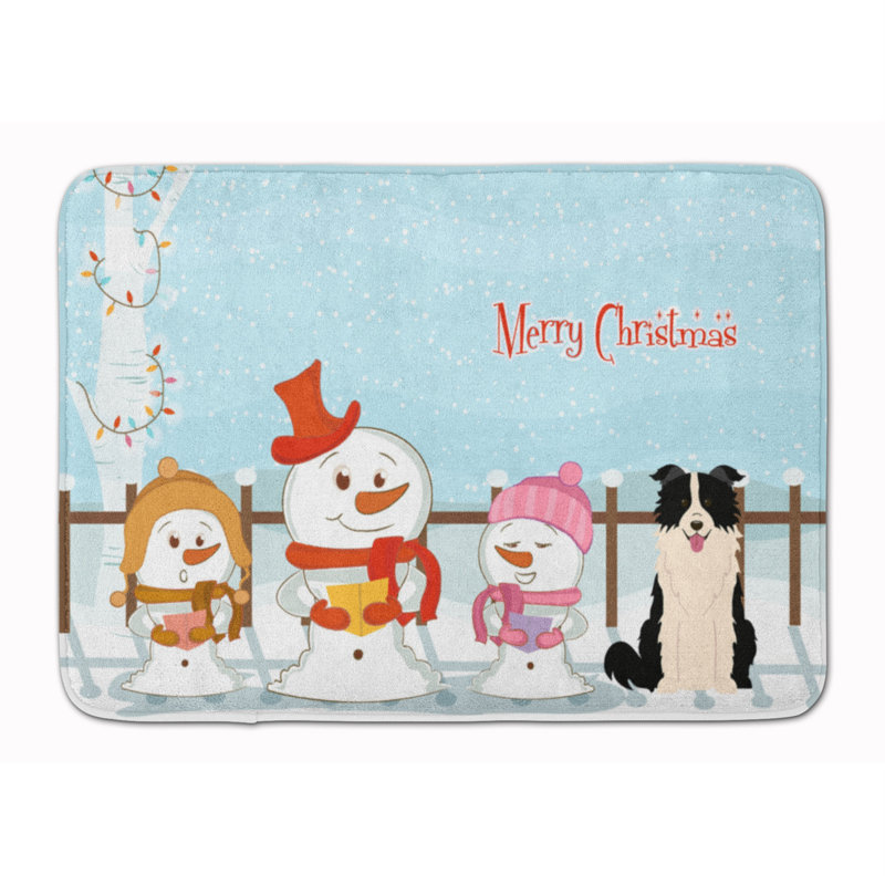 Tapis pour salle de bain Christmas, Border Collie