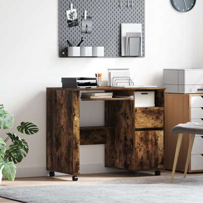 Computer Desk Engineered Wood Compact Drawers