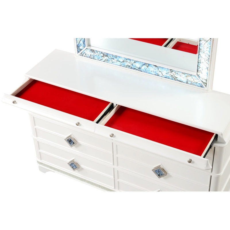 Modern Style 6-Drawer Wooden Dresser For Bedroom