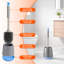 Free-Standing Silicone Toilet Brush with Ventilated Holder