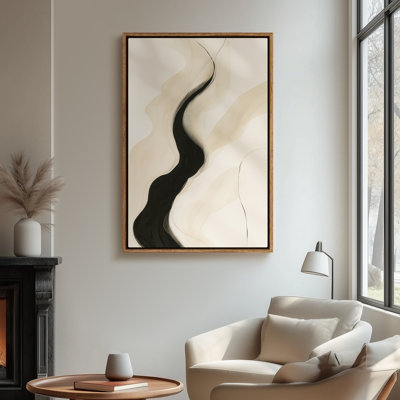 Framed Canvas Wall Art - Vintage Abstract Wall Prints for Bedroom - 24"x36"