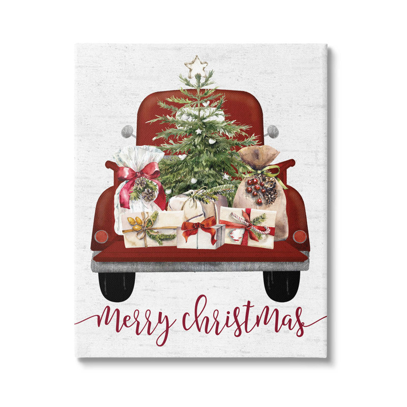 " Merry Christmas Holiday Presents " by Lettered And Lined, 20" H x 16" W x 1.5"D