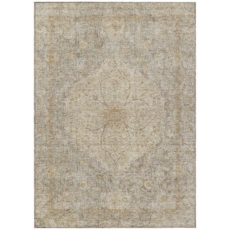 Machine Washable Indoor/Outdoor Colman ACN2136 Global Rug, Rectangle 8' x 10'
