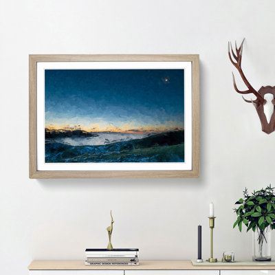 Moon Rising over Lofoten in Abstract - Picture Frame Graphic Art Print