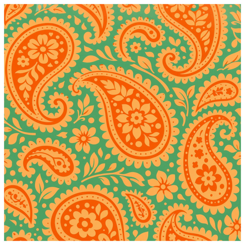 Coussins décoratifs à motif cachemire orange, 20 x 20 inches