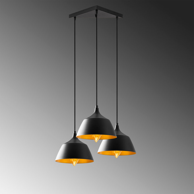 Luminaire suspendu en forme de dôme à 3 lumières Overlake
