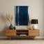 Art mural abstrait en métal bleu 19-440242204