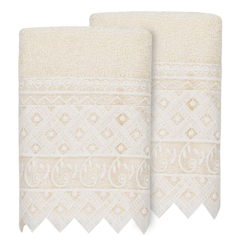 Essuie-mains en coton Aiden, Beige