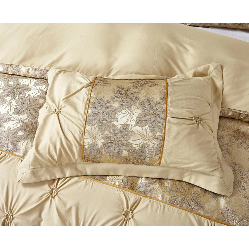 Bedspread with Pillow Shams Included, Gold
