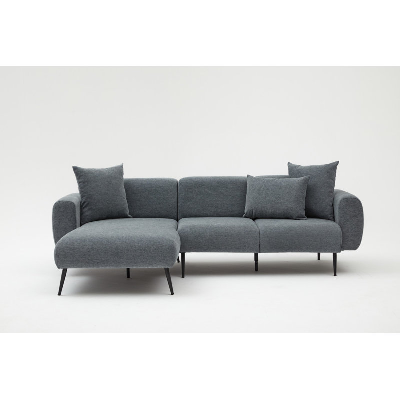 Canapé modulaire 99,036 po Tinnelle, Accoudoir à droite (vu de face), 100 % polyester anthracite