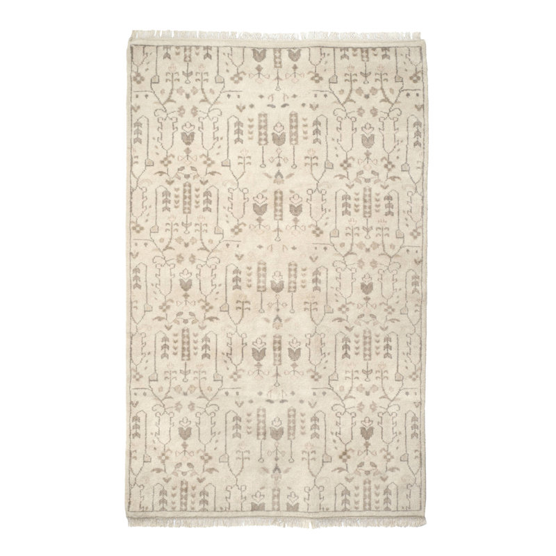 Tapis en laine noué à la main Dara, Rectangle de 5 pi x 8 pi