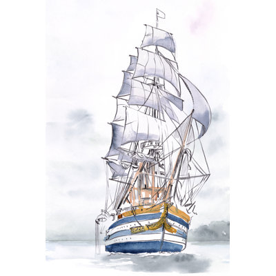 «Tall Ship I» par Jennifer Paxton Parker - peinture sur toile tendue