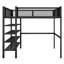 Lit mezzanine en métal avec tablettes à 4 niveaux et rangement-928713975-928713977