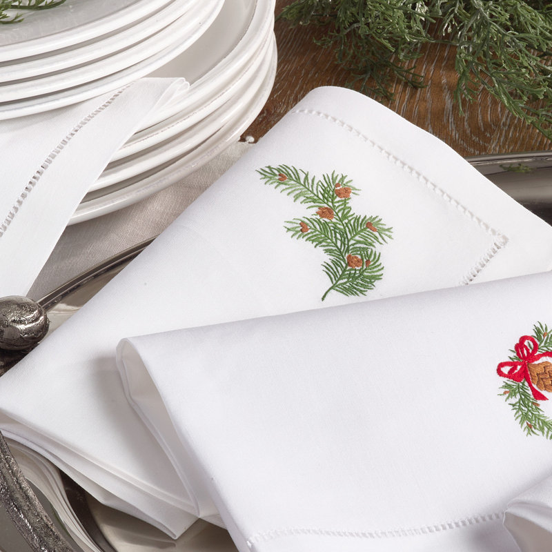 Villasenor Cotton Embroidered Square Napkin