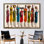 Abstrait art ethnique africain, peinture à l'huile sur toile - Masai