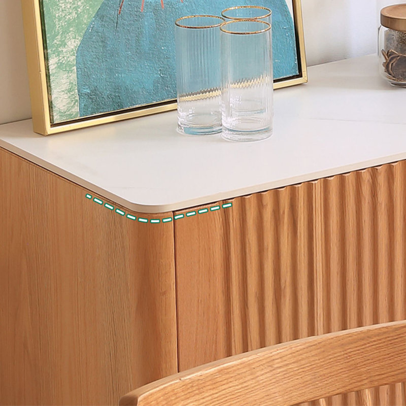 Nordic Red Oak Multifunctional Food Cabinet