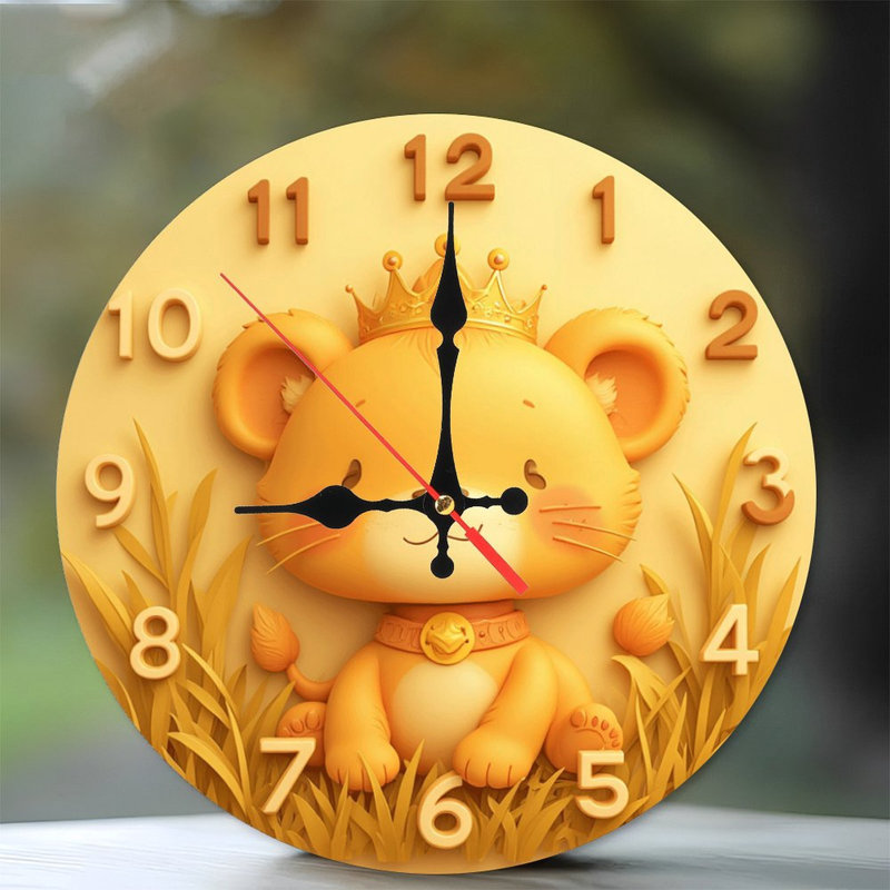 Adorable horloge lion
