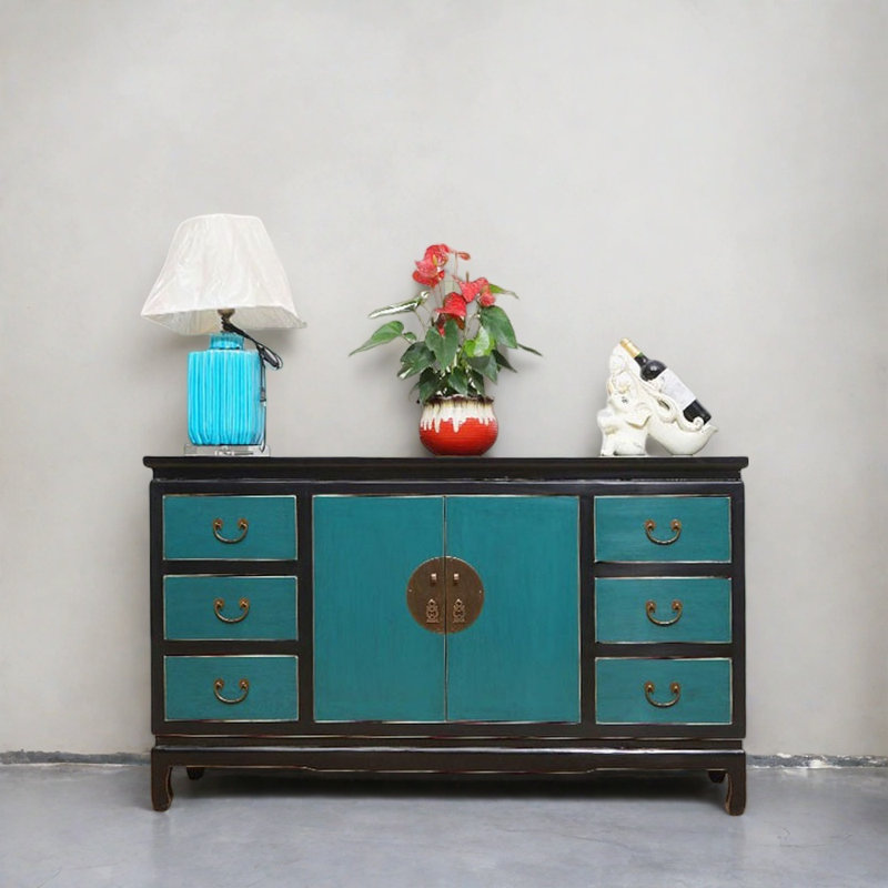 Armoire d'entrée en bois d'orme massif