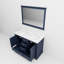 Bleu marine 48 po W Double meuble-lavabo avec surface en quartz blanc, miroir 46 po, système de tiroirs à fermeture douce, et grande capacité de rangement bleu, l, meuble-lavabo, plateau, solution
