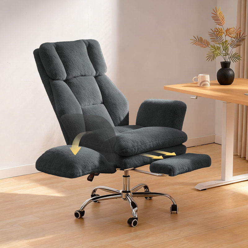 Desk Office Chair, Big and Tall Ergonomic Office Chair, 200KG Adjustable High Back Computer Chair, Executive Swivel Chair with Footrest and Lumbar Support