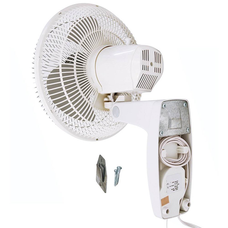 Air King 12" Blade 3-Speed 1/50 HP Motor Oscillating Wall-Mount Fan (2 Pack)