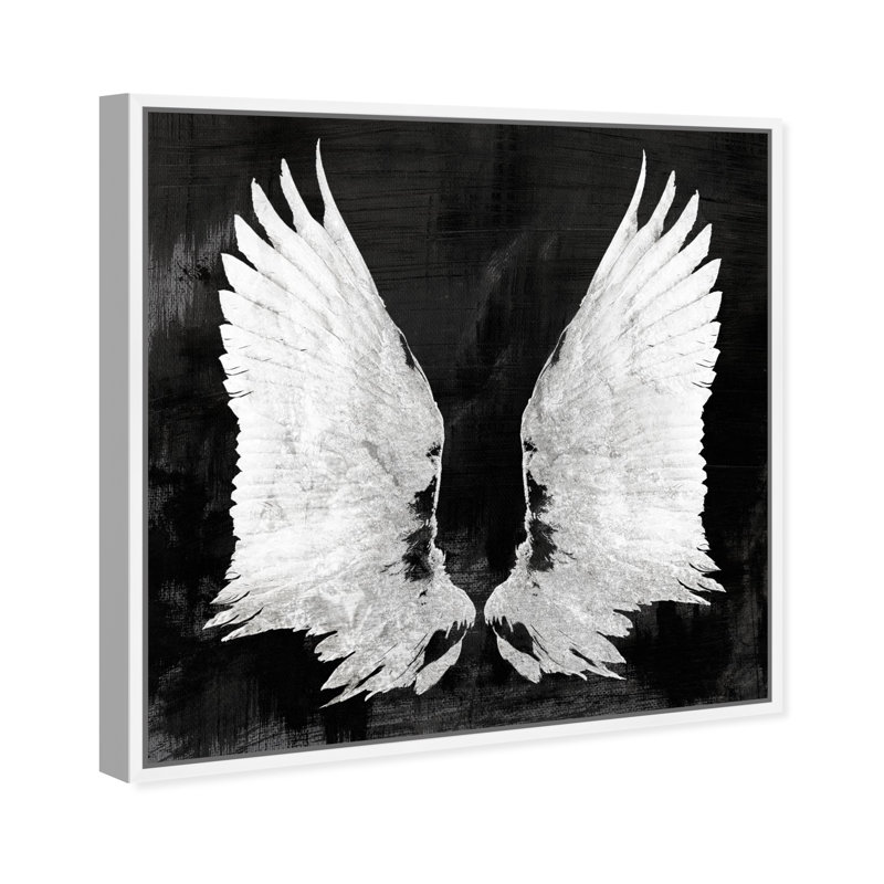 " My Night Wings " Painting Print, 40" H x 40" W x 2" D, White