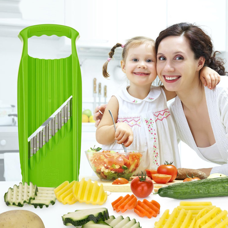 Râpe électrique Borner Wave-waffle Xxl, vert, Vert