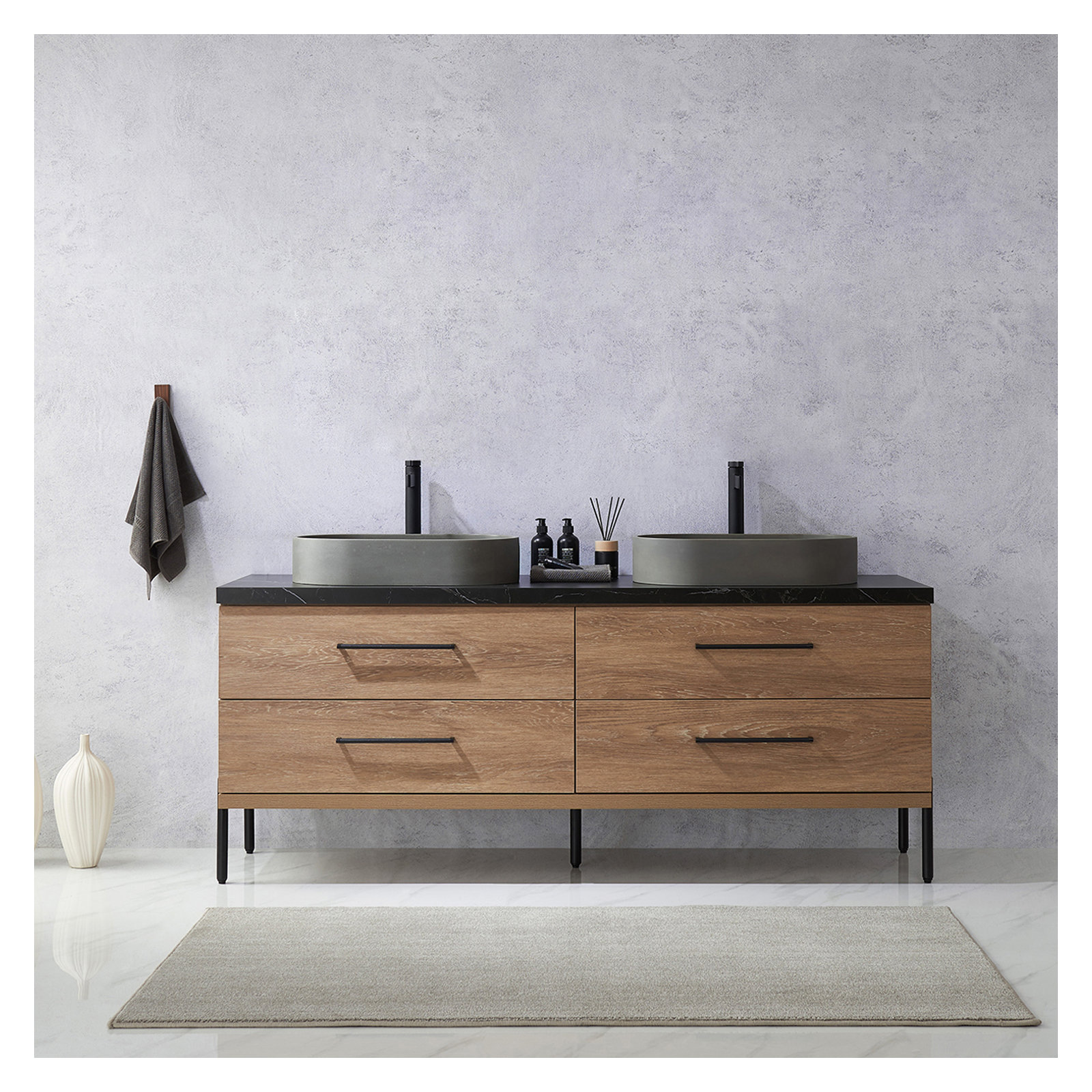 Dasher 72" Double Bathroom Vanity