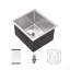 Évier de cuisine encastrable 14 po - évier de cuisine encastrable 14 po x 18 po x 9 po en acier inoxydable de calibre 16 profond 9 pouces