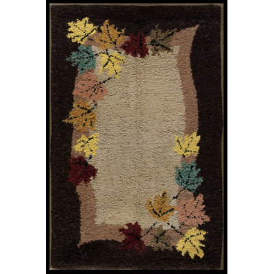 Tapis rétro style rétro Mid-Century Folk Art
