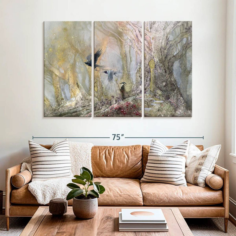Kelan Raven God, 42" H x 65" W