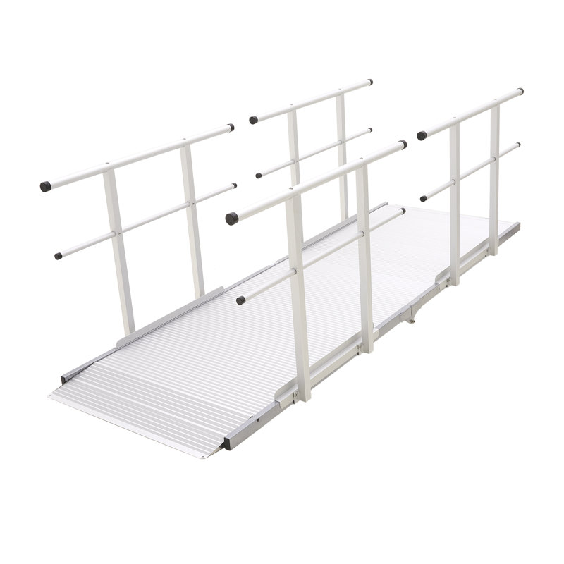 Rampes d'accès en aluminium 10 po, H 8 po x l 41,5 po x P 95 po