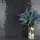 Metro 1" Hex Glossy Black 10-1/4 in. x 11-7/8 in. Porcelain Mosaic Floor and Wall Tile