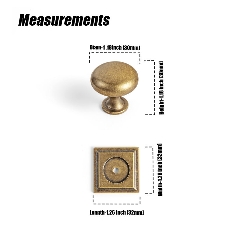 1.18 "  Knob With Spacer