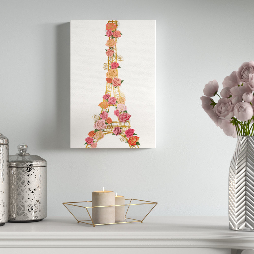 'Gold Lattice' - Wrapped Canvas Printing Print