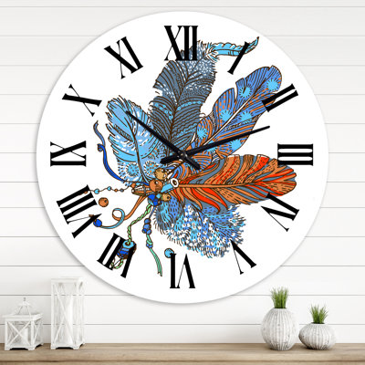 Ethnic Boho Style Design - Bohemian & Eclectic wall clock
