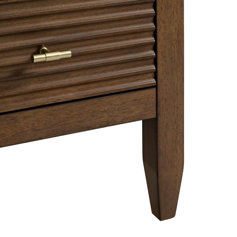 Myrrin 30" W Single Vanity, Tajnar Eclos, Mid-Century Walnut, 8" Widespread