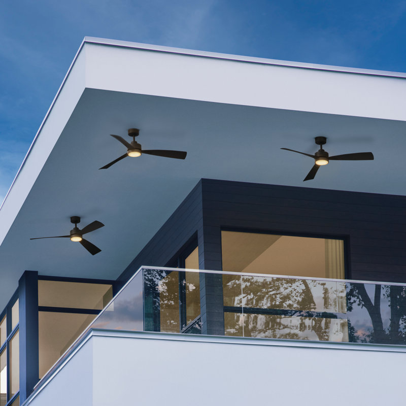 Trini 56'' Ceiling Fan with LED Lights, Matte Black