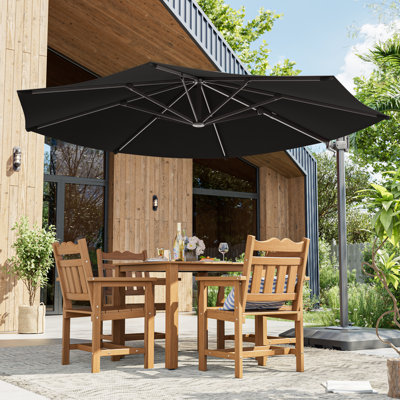 Parasol de patio en porte-à-faux 11 pi