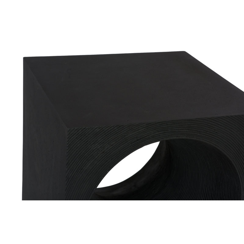 Table d'appoint Void, pierre noire