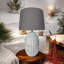 Nuangola Concrete Table Lamp – Hand-Finished Textured Base with Cotton Shade, Ideal for Bedside or Living Room
