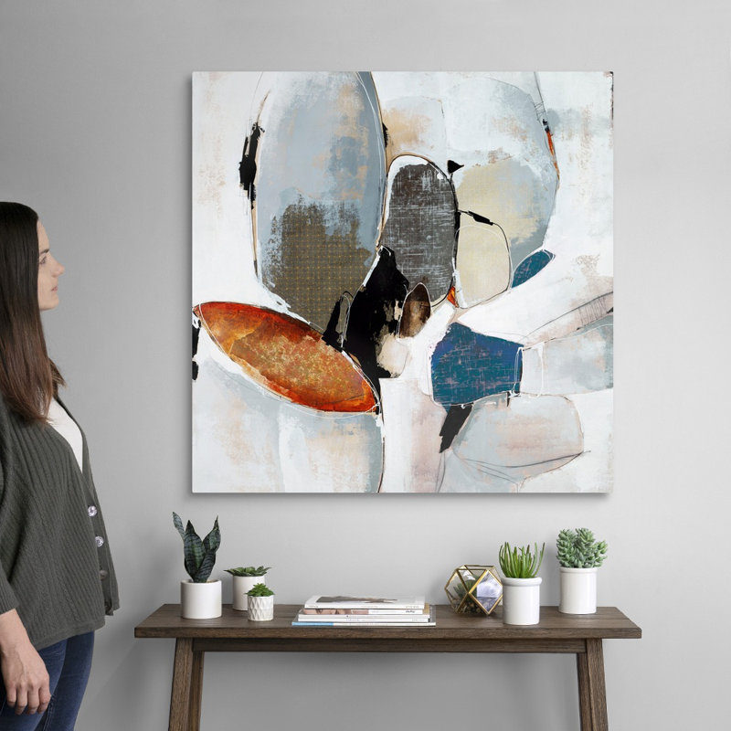 " Lost in the Moment II " by Sydney Edmunds Painting, Wrapped Canvas, 36" H x 36" W, No Frame