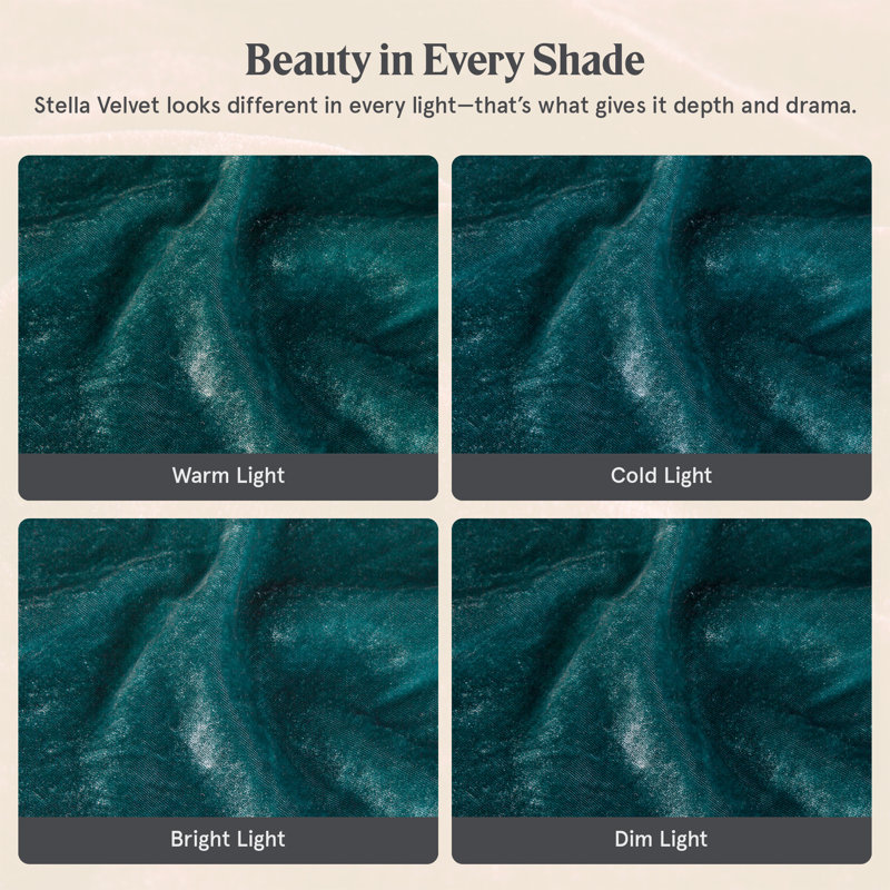 Stella Solid Color Faux Silk Velvet Romantic Western 48x108 inch Single Curtain Panel, Teal